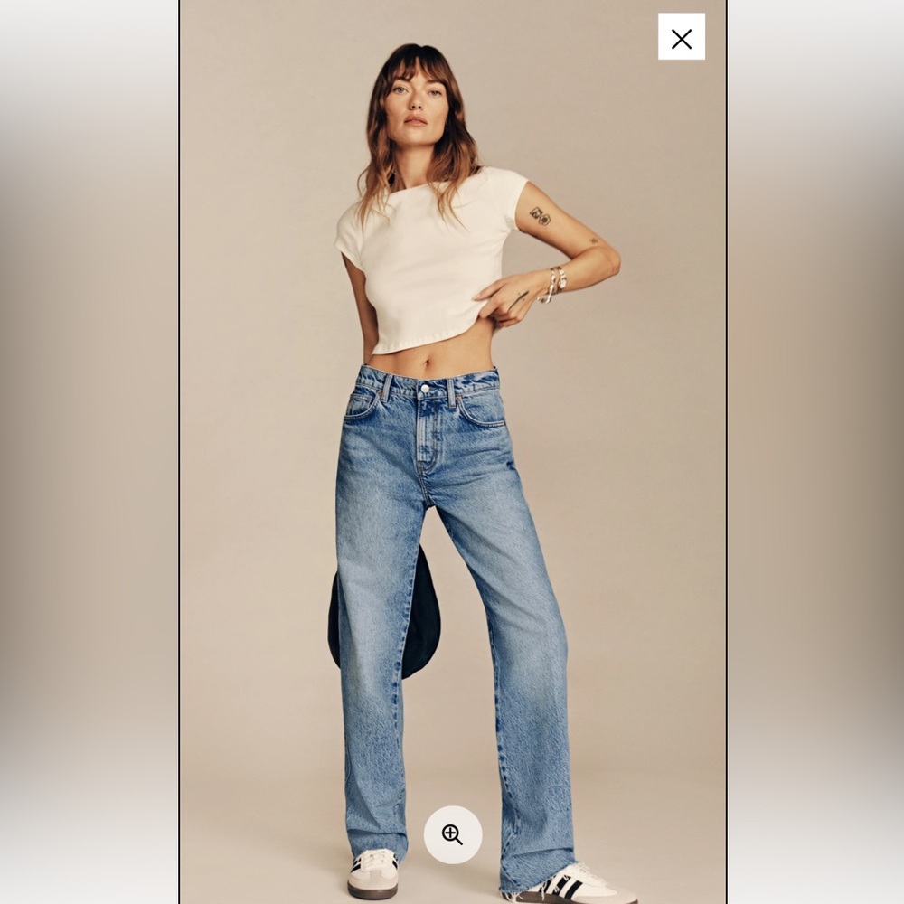 Reformation Val 90s Mid Rise Straight Jeans *HEMMED*